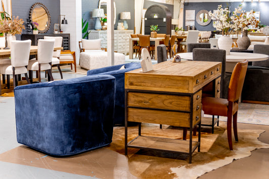 Reclaimed Pine Desk W/ Metal Legs