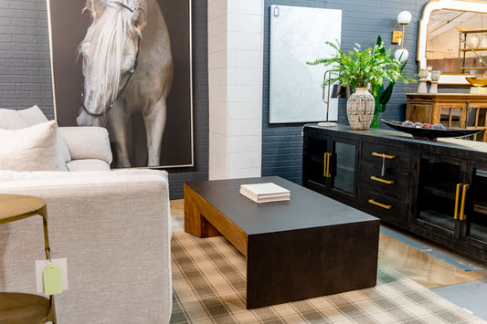 Metal Covered Coffee Table