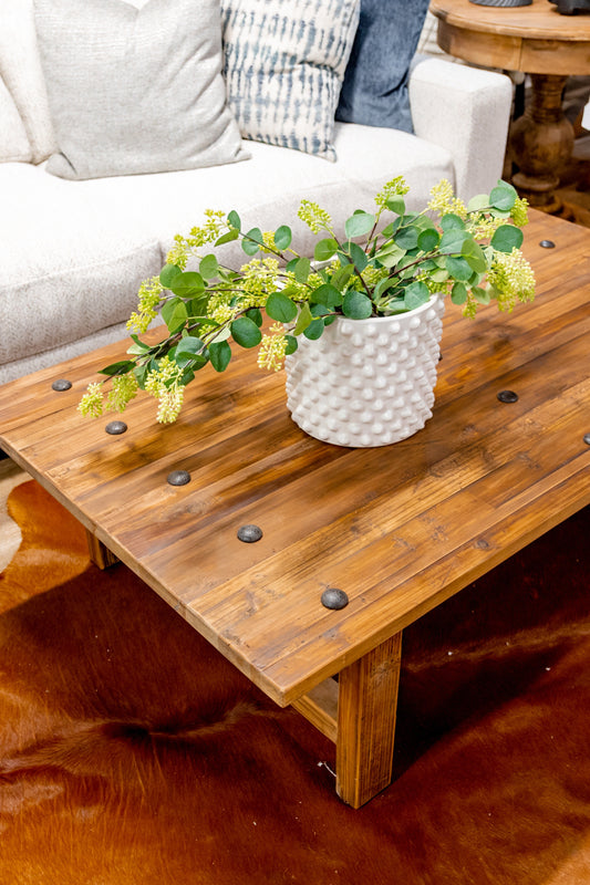 Pine Coffee Table W/ Nail Heads