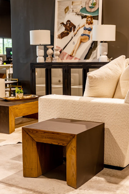 Metal Covered End-Table