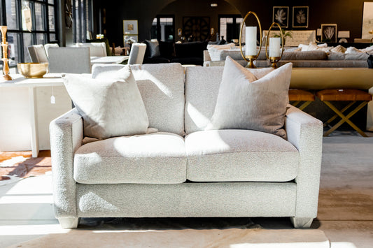 1010 Love Seat Indus Pumice Feathers