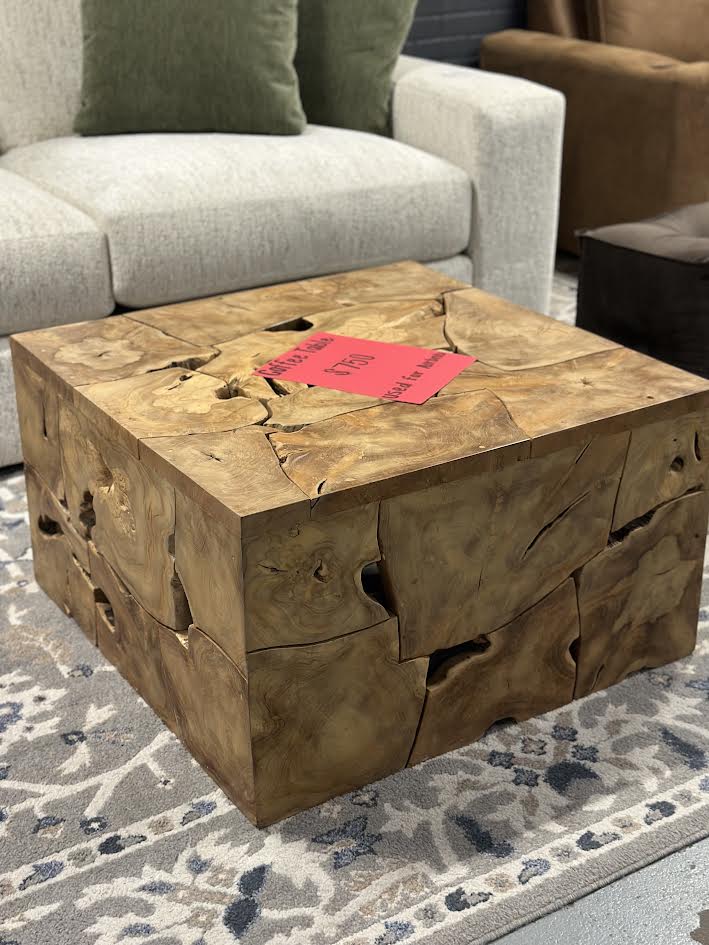 31" x 31" Square Wooden Coffee Table