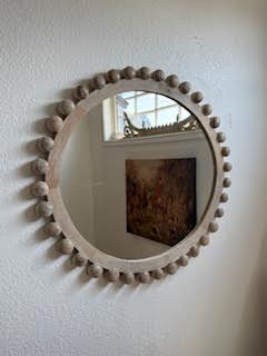 Mango Wood Framed Mirror, Whitewashed