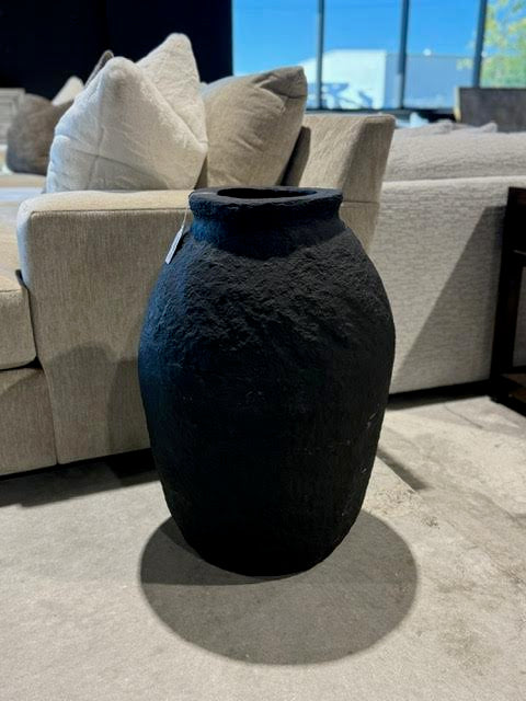 Black Paper Mache Vase