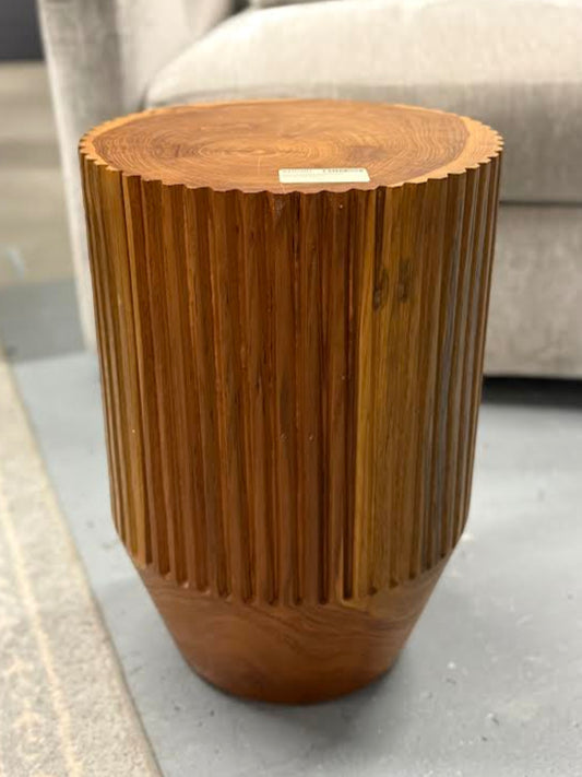 SFD- Carved Teakwood Stool/Side Table