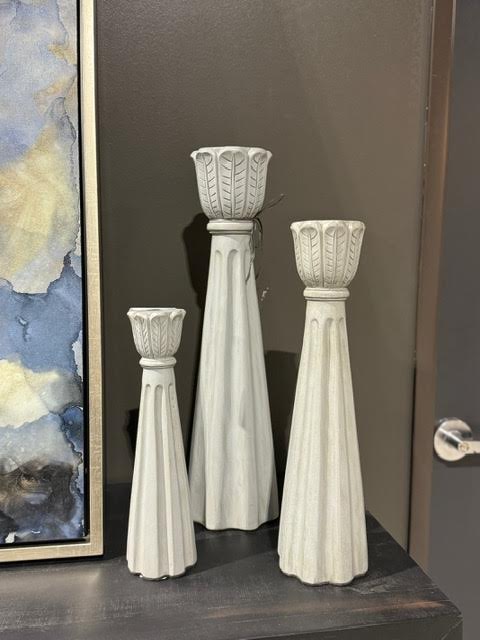 Large Grey Candlestick