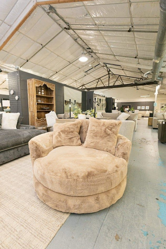 RW36 Oversized Fluffy Chair Affair Mushroom