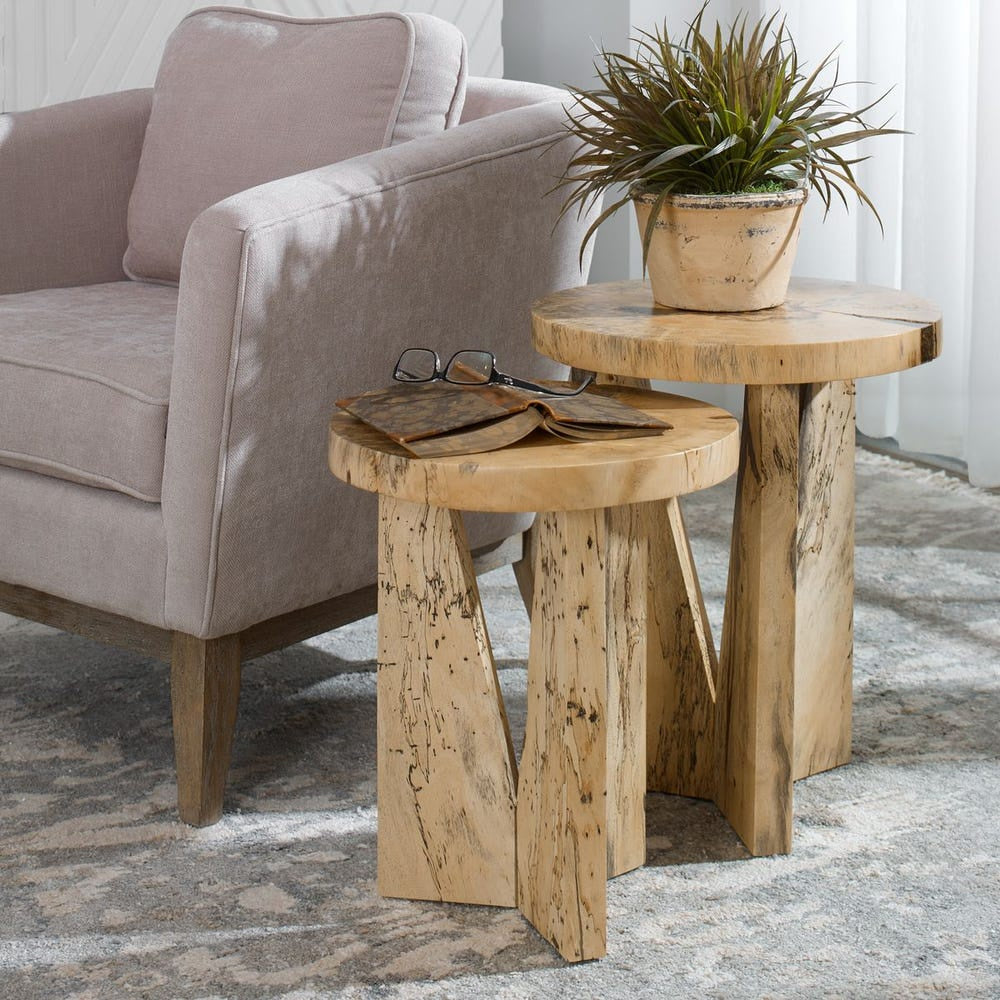 Nadette Nesting Tables, Natural, Set of 2