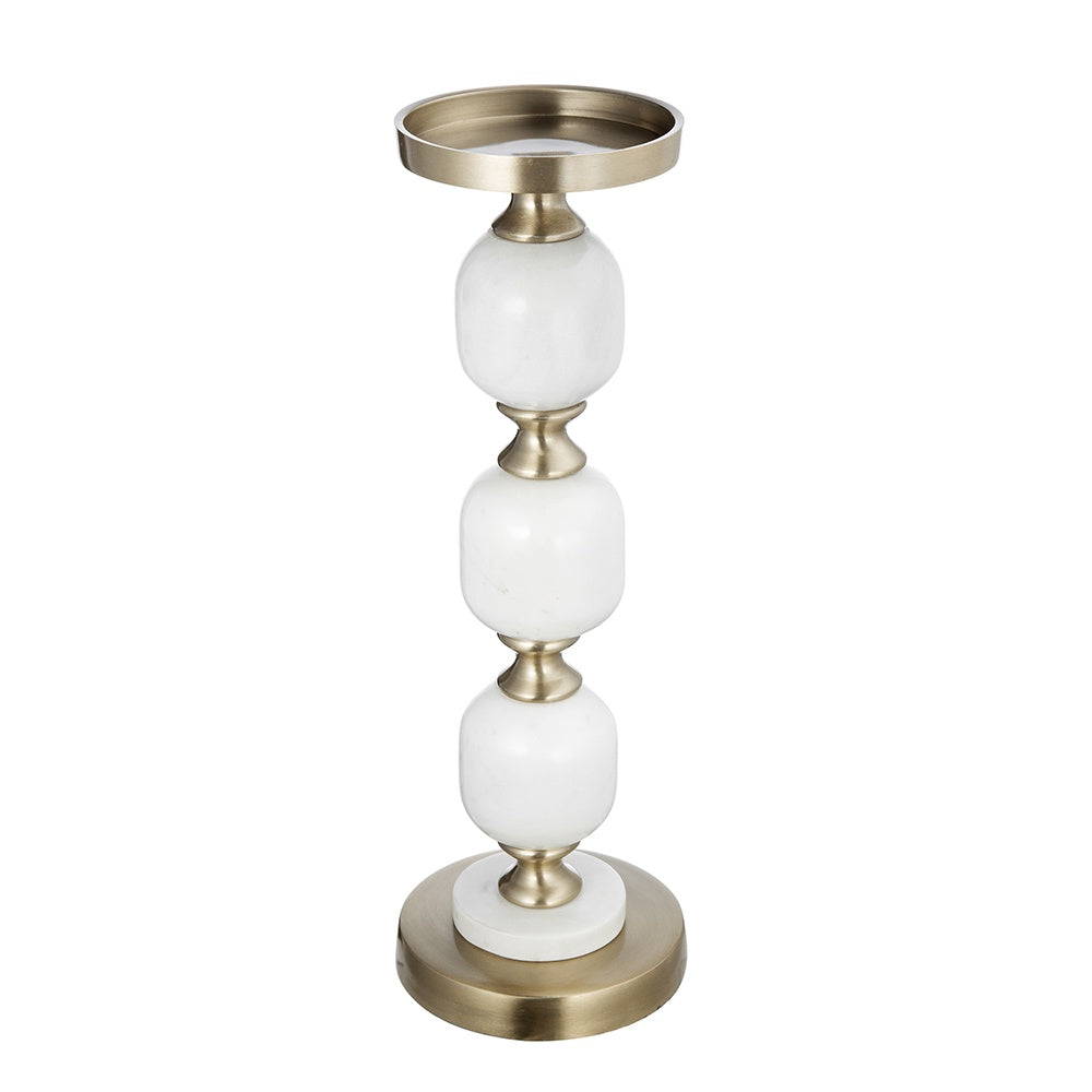 MBW - MARBLE & GOLD PILLAR HOLDER
