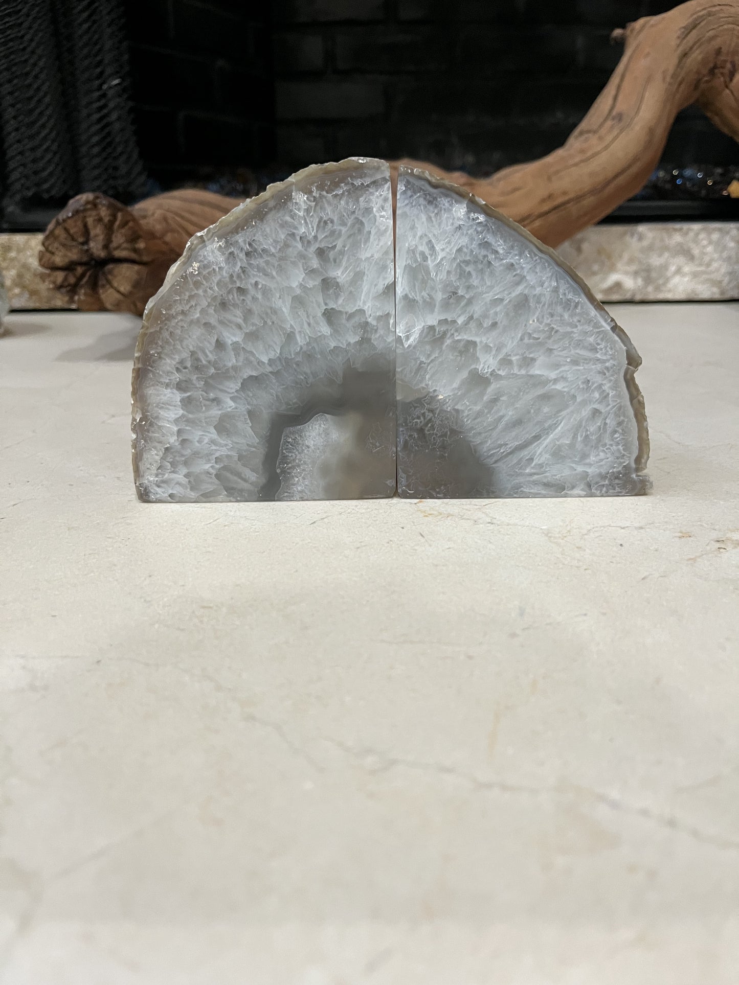 MBW - AGATE GEODE BOOKENDS