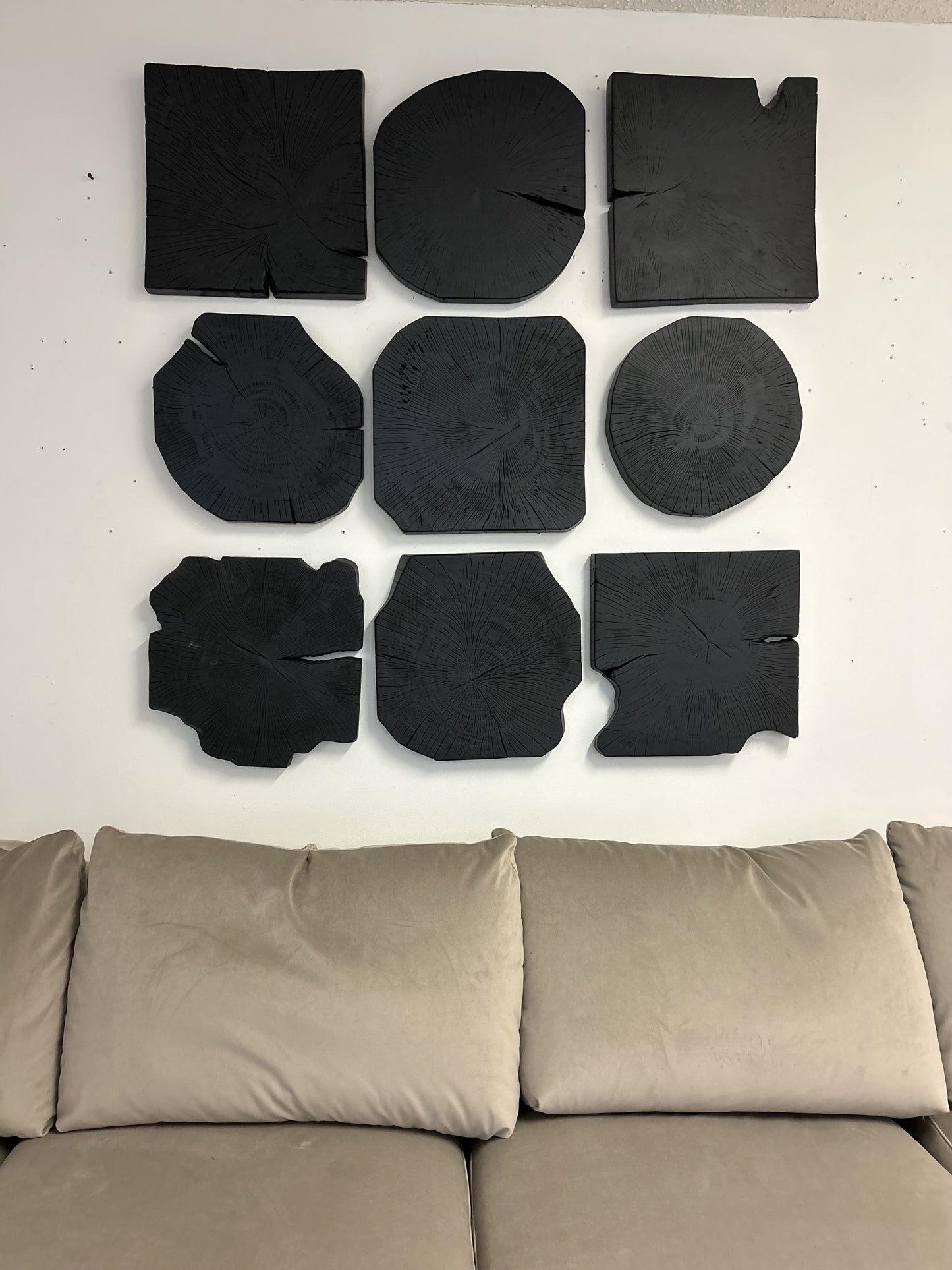 Bahati Wood Wall Decor Set of 9- Dark