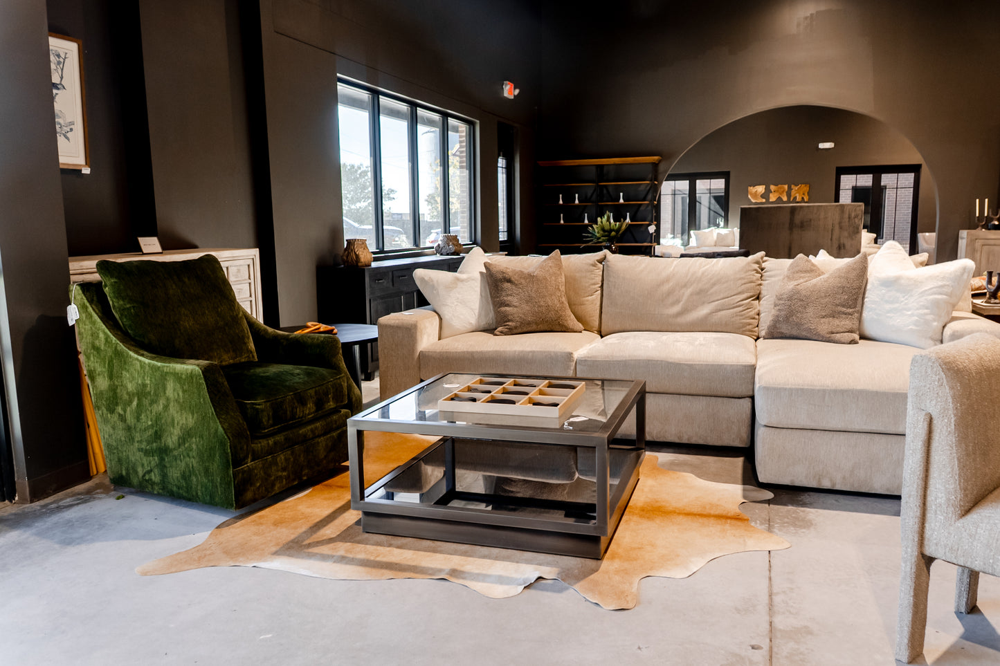 2000 Sofa Chaise Luscious Driftwood Feathers