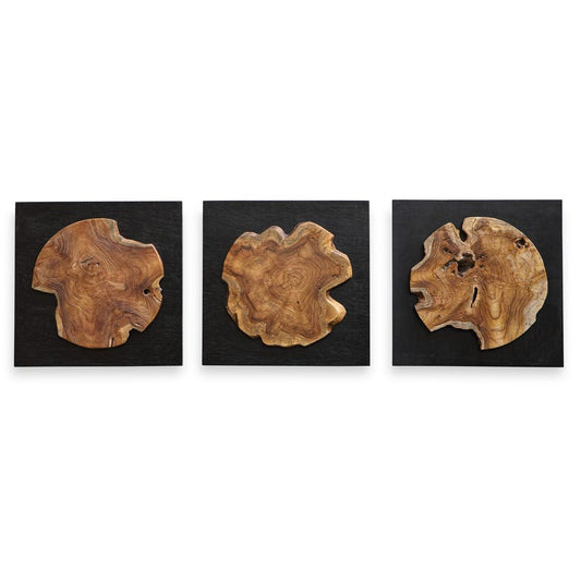 Kolini Wood Wall Art Set of 3