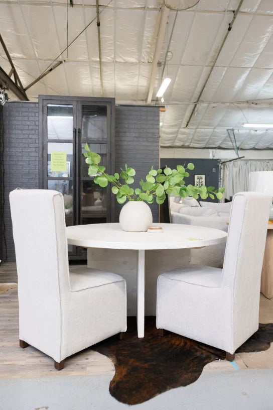 White Cross Base Table