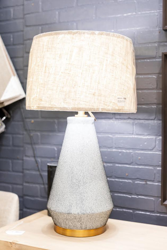 30" H Ceramic Table Lamp with linen shade