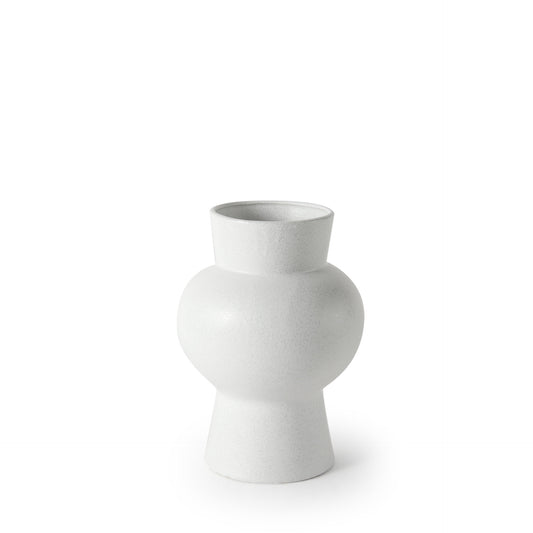 MBW - WHITE CERAMIC VASE  10.8"
