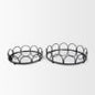 MBW - SM BLACK ROUND METAL/MIRROR TRAY