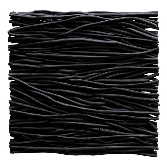 MBW - BLACK TEAK WALL DECOR 24" X 24"
