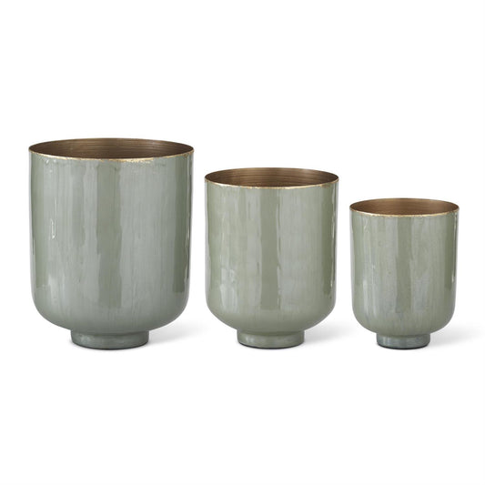 MBW - SAGE GREEN VASE  12"