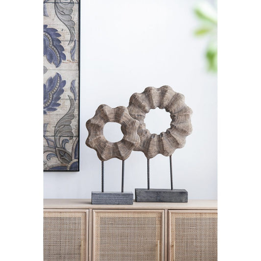 MBW - WOOD CIRCLE SCULPTURE  26"