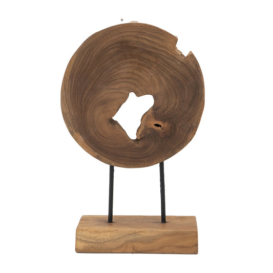 MBW - ABSTRACT TEAK SCULPTURE 13.5"