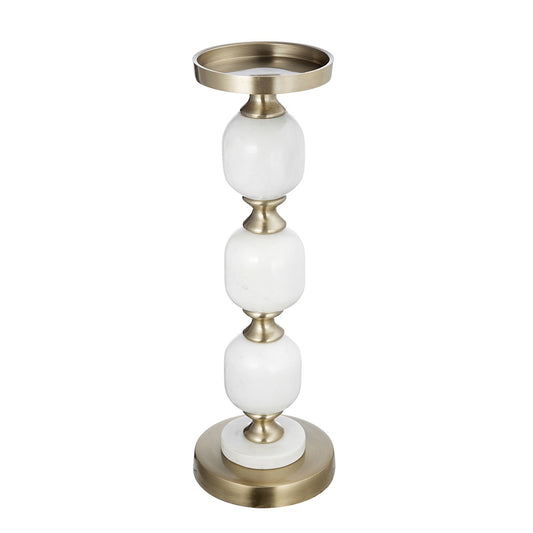 MBW - MARBLE & GOLD PILLAR HOLDER