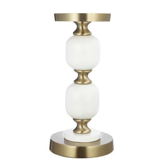 MBW - GOLD & MARBLE PILLAR HOLDER