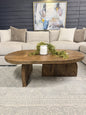Natural Wood Coffee Table 58"