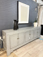 Lacquer Sideboard- Grey 6 Door, 3 Drawer