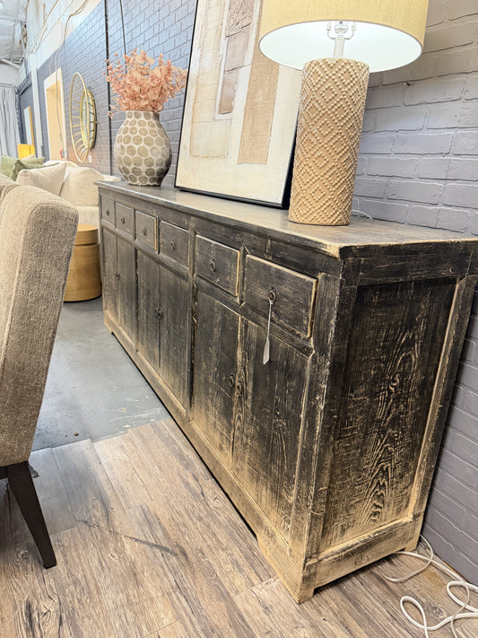 Black Sideboard- 8 Drawer/8 Door