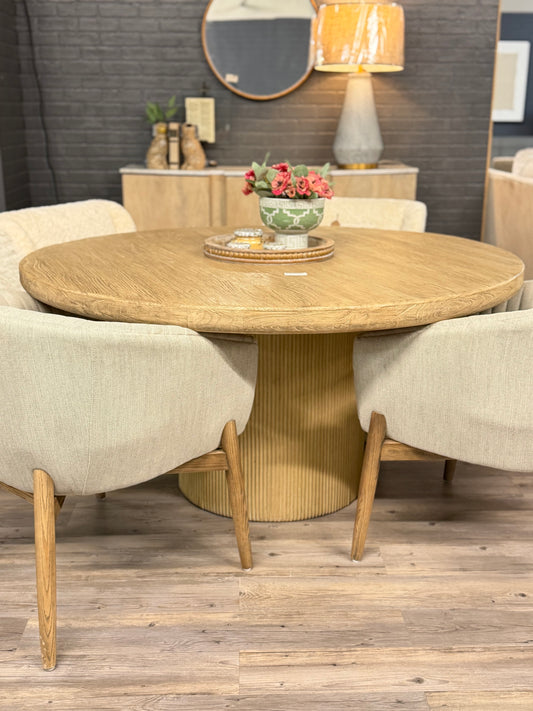 Round Elm Dining Table 60"