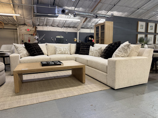 AC 2000 3 piece L sectional phat cream