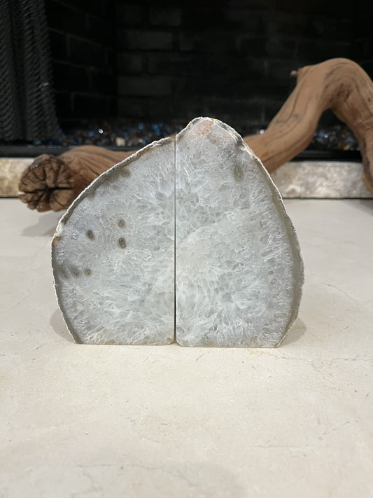 MBW - AGATE GEODE BOOKENDS 5.5 X 6