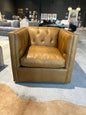 Leather Tufted Swivel