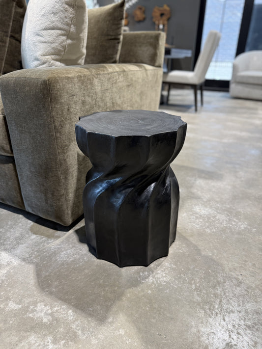 Black Swirl End Table