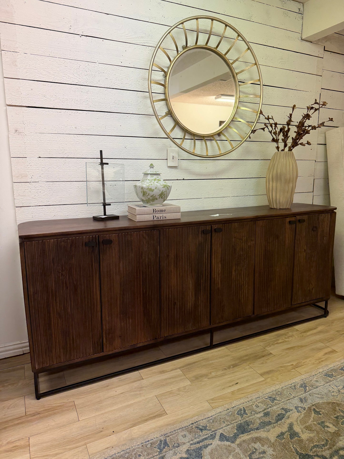 6 Door 88" Fluted Sideboard