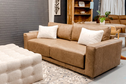 Leather Sofa Omaha Mushroom