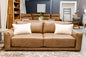 Leather Sofa Omaha Mushroom