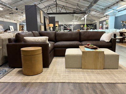 2 Piece Leather Sectional Running Wyld Bronco