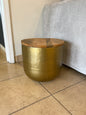 SFD- 15" Hammered Metal Drum Table w/Lid
