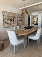 84" Raw Oak Extension Table 7ft-9ft (24" leaf)