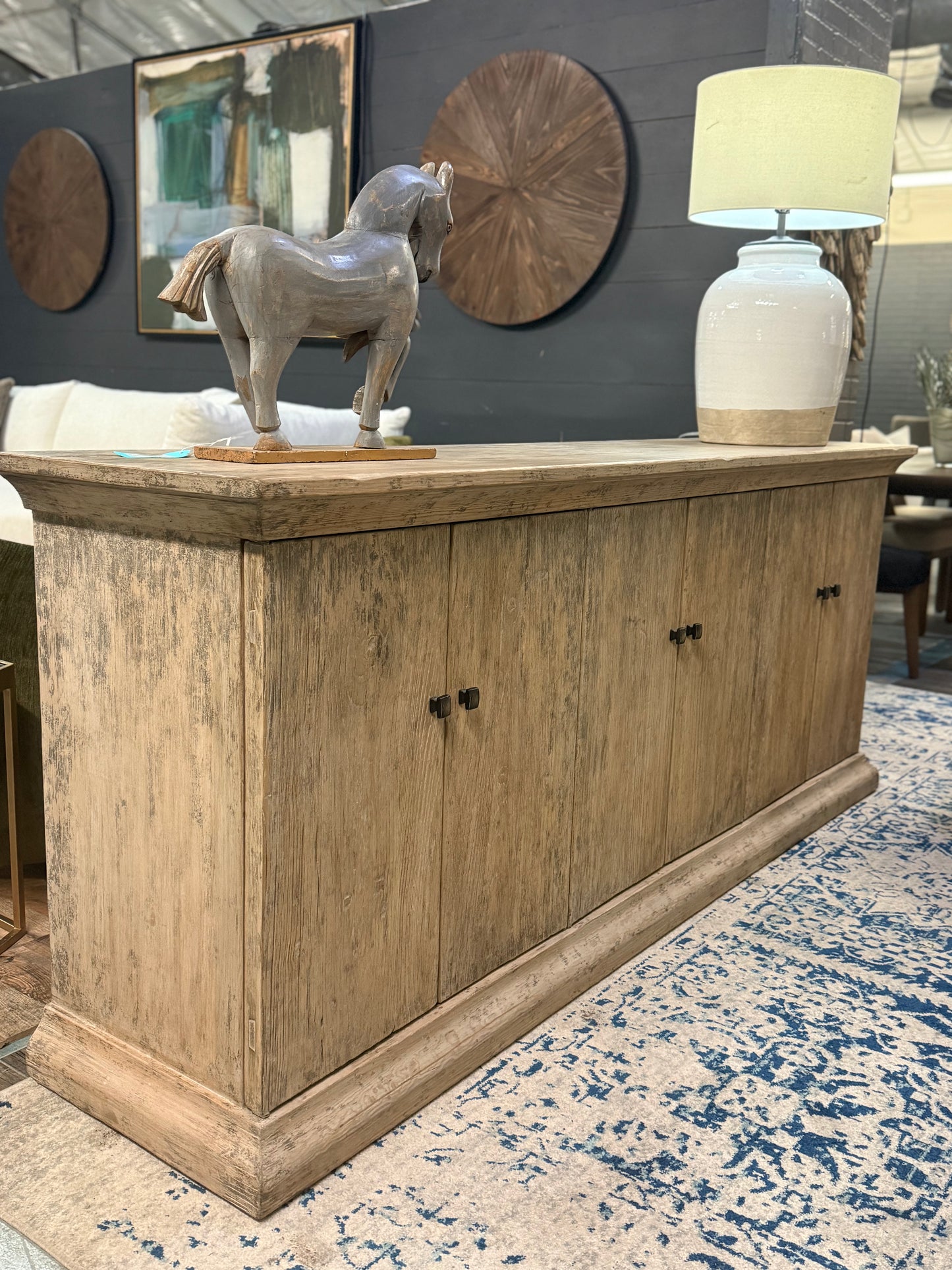 Light 6 Door Sideboard- 87x20x35