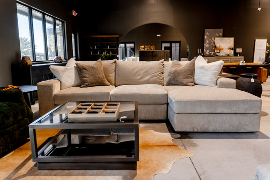 2000 Sofa Chaise Luscious Driftwood Feathers