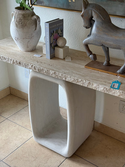 Travertine Stone Console Table- 61x15x31