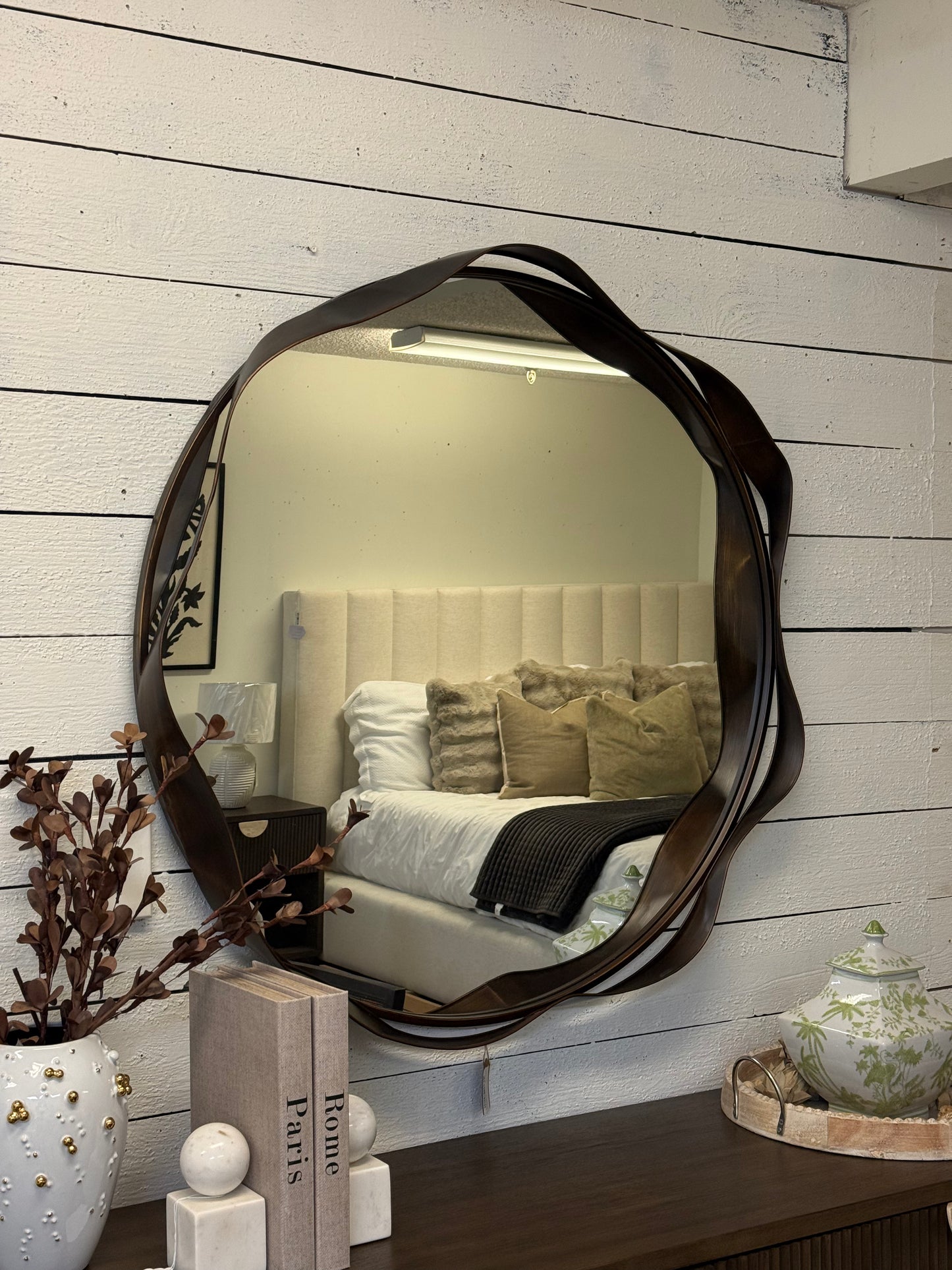 Catch The Wave Round Mirror