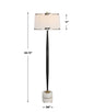 MBW - MARBLE FLOOR LAMP W/SHADE