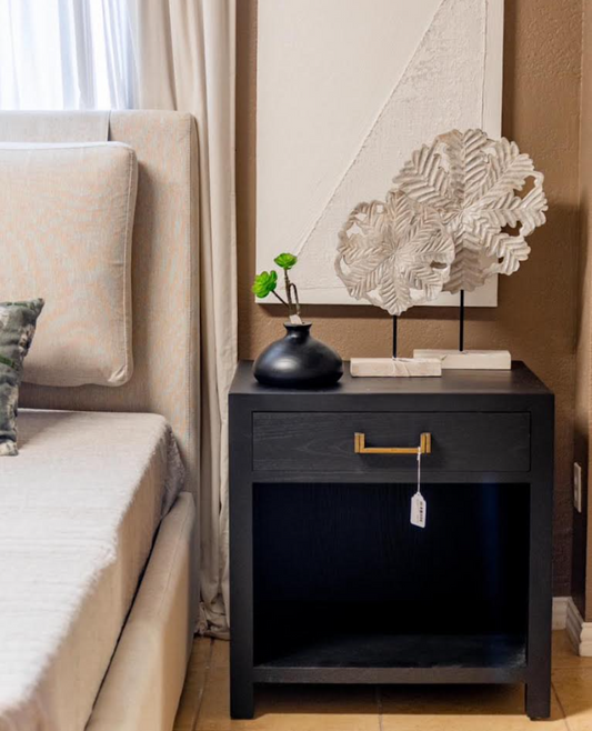 Black Modern Nightstand