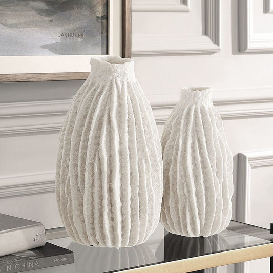 Ivory Ridge Vases, Set of 2