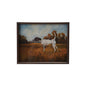 Wood Framed Glass Wall Décor with Pointer Dog Image