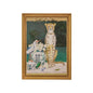Wood Framed Canvas Wall Décor w/ Cheetah & Urn Image, Antique Gold Finish & Multi Color